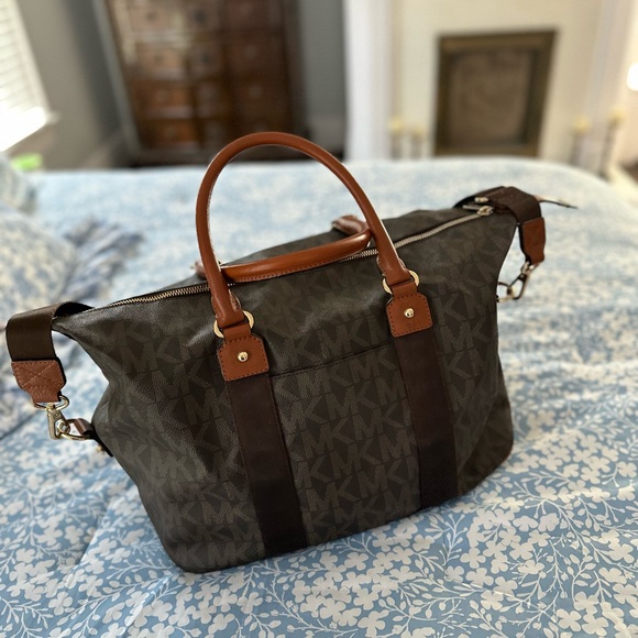 Michael Kors Brown and Tan Overnight Bag - Picture 2 of 5